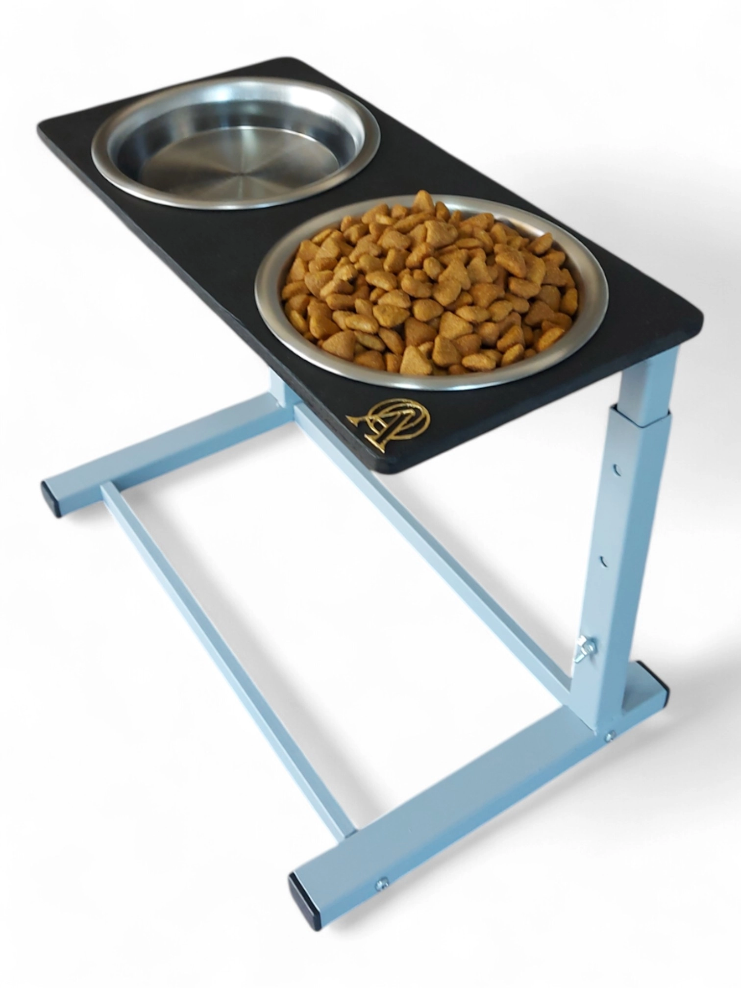 Büyük ve Orta Boy Köpekler İçin Ayarlanabilir 3 Yükseklikli Paslanmaz Çelik Mama ve Su Kabı Standı