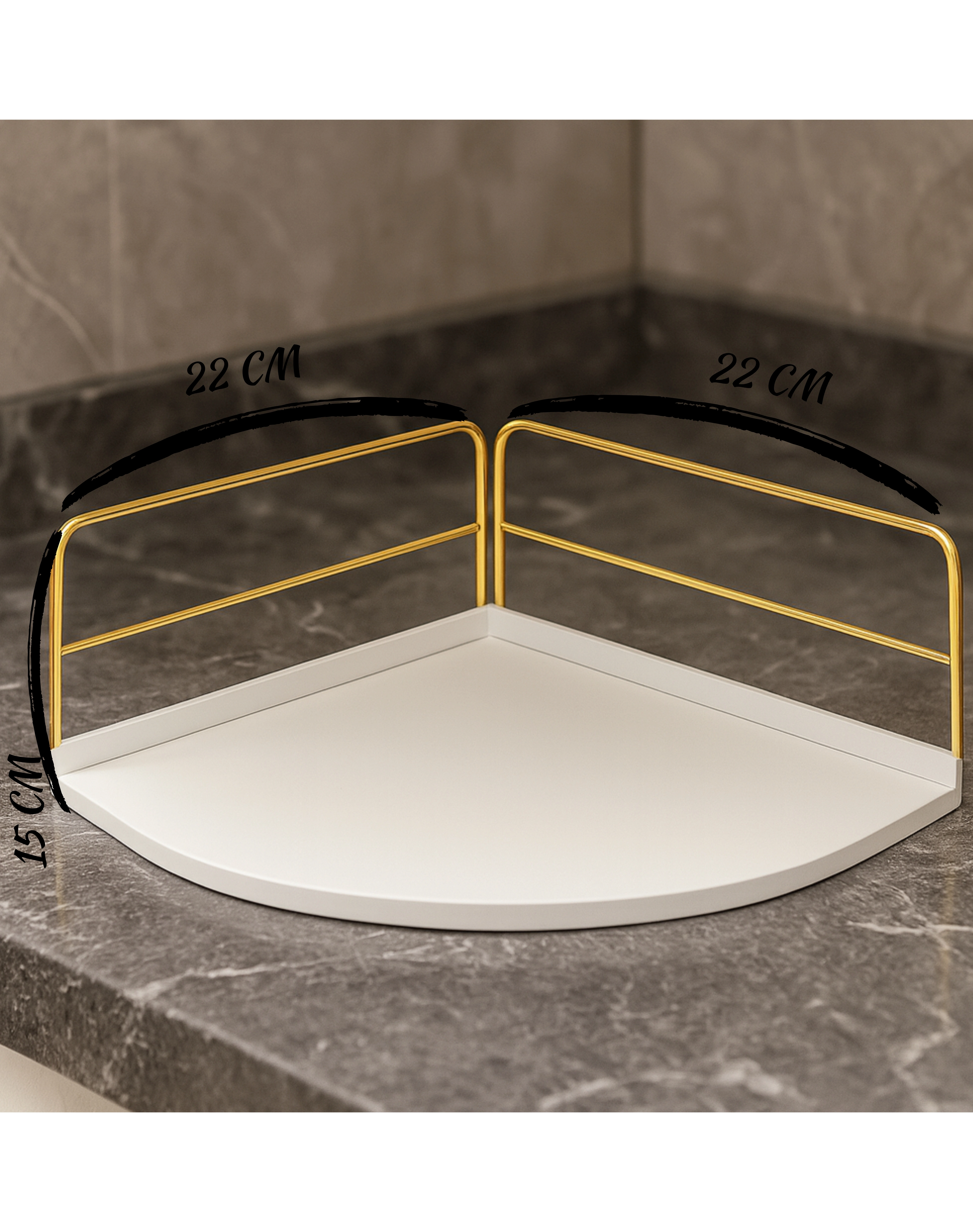 Dekoratif Ahşap Organizer | Paslanmaz Çelik Organizer – Mutfak, Banyo, Salon, Çalışma Masası