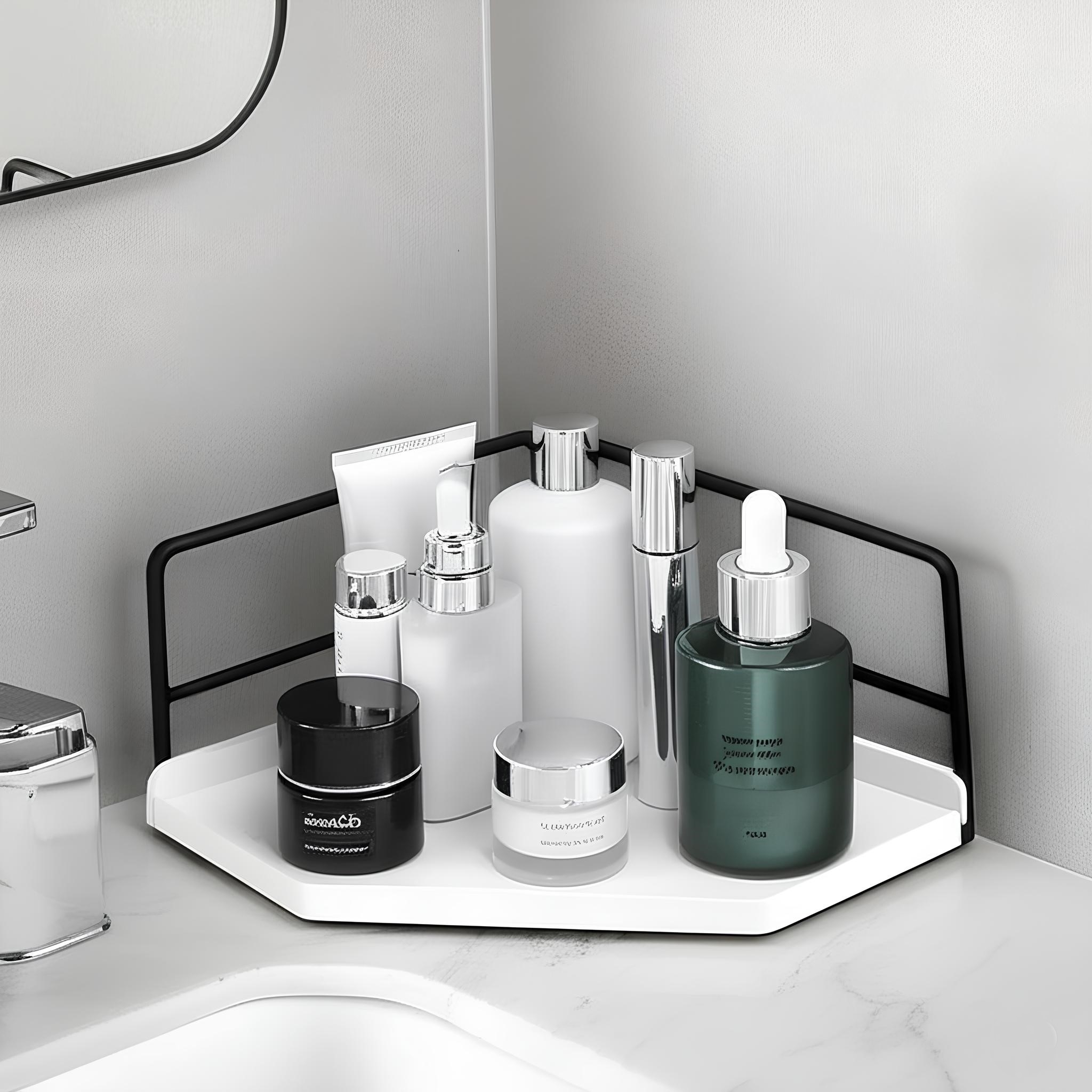 Dekoratif Ahşap Organizer | Paslanmaz Çelik Organizer – Mutfak, Banyo, Salon, Çalışma Masası