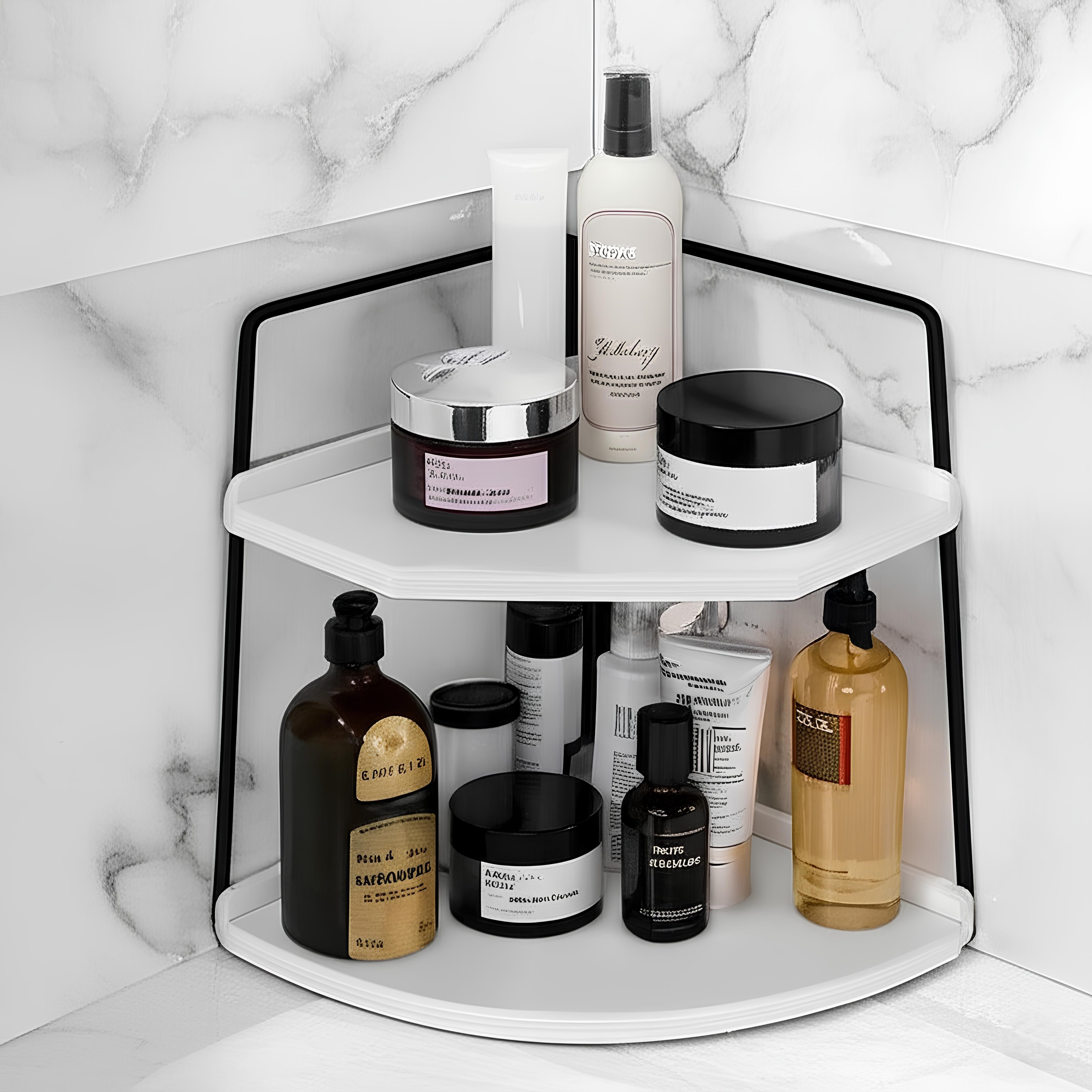 Takı Ve Makyaj Malzemesi İçin Çok Amaçlı Düzenleyici Banyo Masaüstü Kozmetik Organizeri Dekoratif 2 Katlı Raf