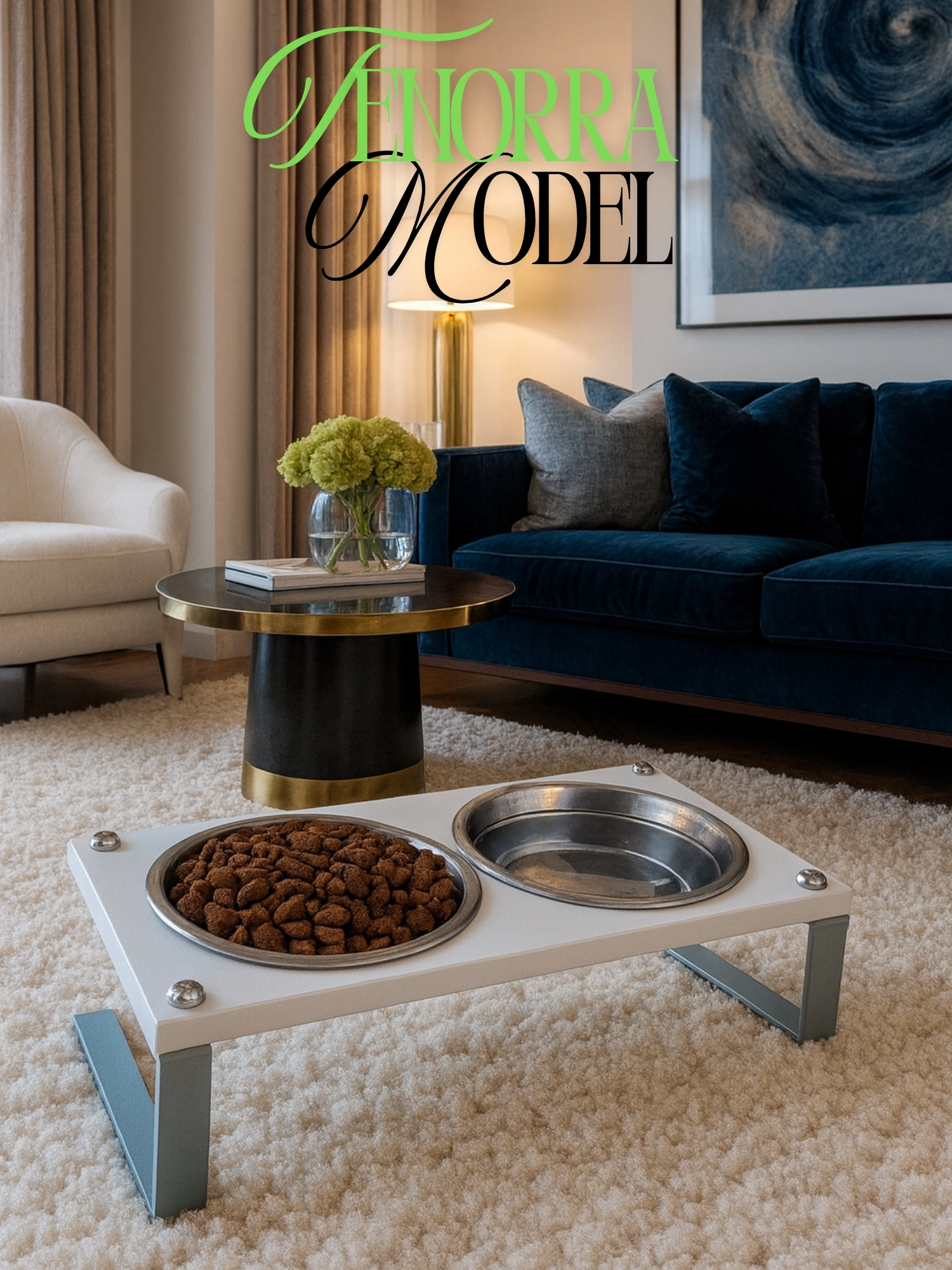 Kedi ve Köpekler İçin Mama ve Su Standı - Yüzde 10 Eğimli, Yüksek Kalite ve Sağlıklı Tasarım