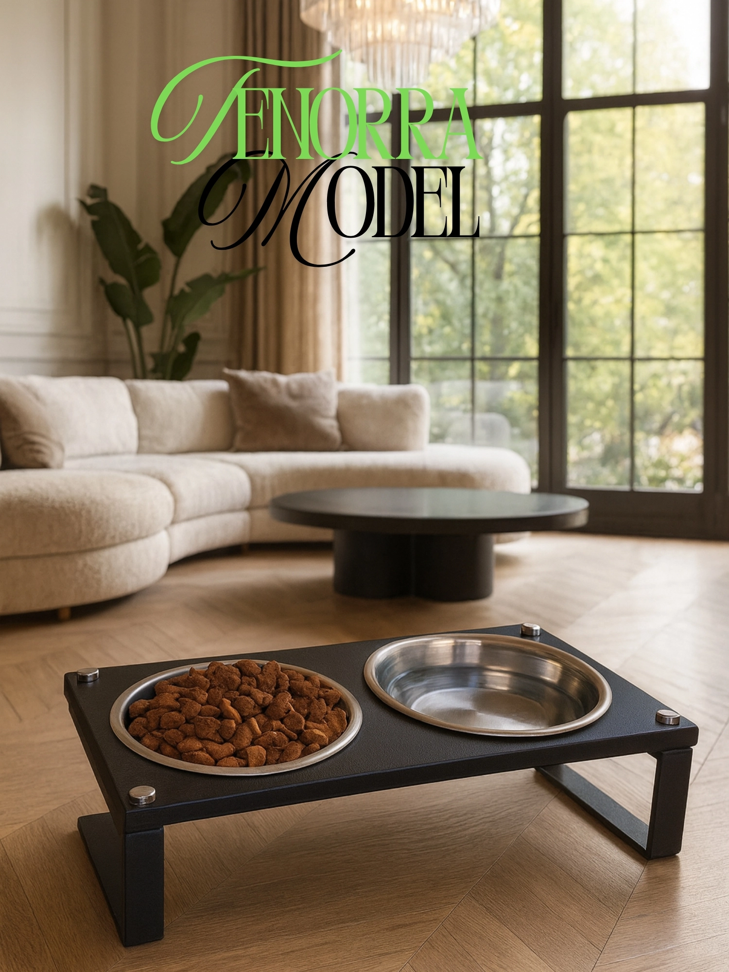 Kedi ve Köpekler İçin Mama ve Su Standı - Yüzde 10 Eğimli, Yüksek Kalite ve Sağlıklı Tasarım