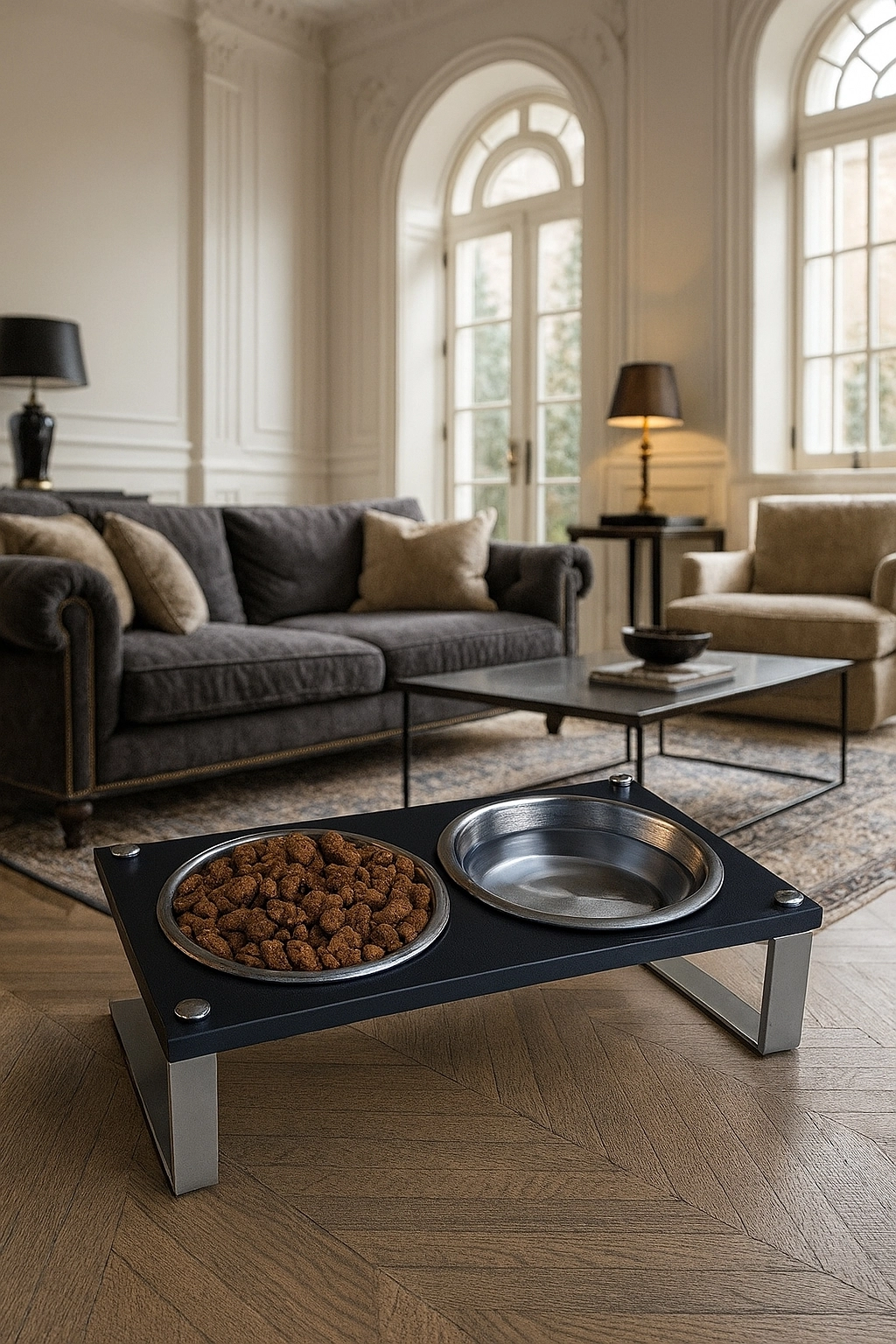 Kedi ve Köpekler İçin Mama ve Su Standı - Yüzde 10 Eğimli, Yüksek Kalite ve Sağlıklı Tasarım