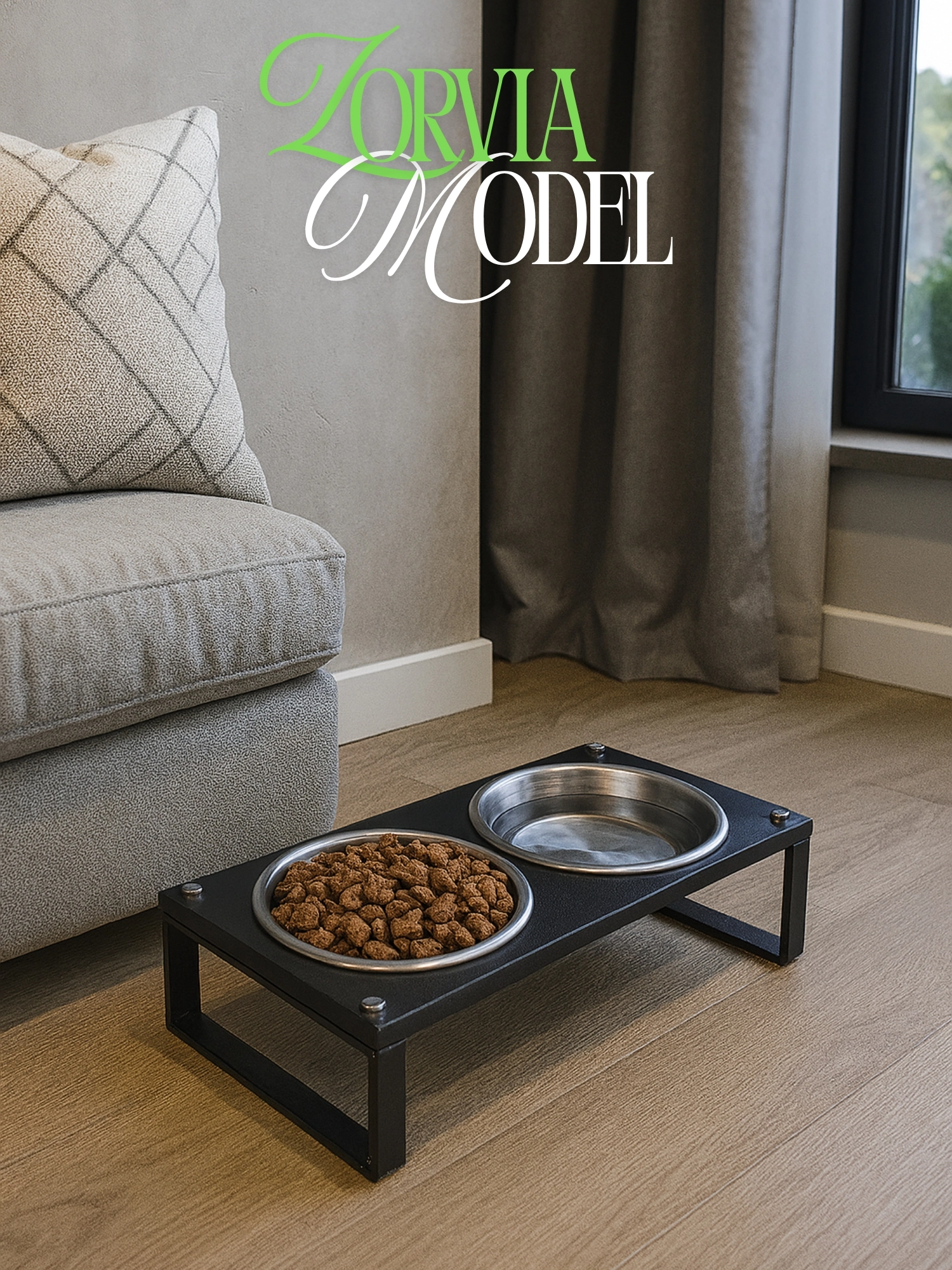 Kedi ve Köpekler İçin Mama ve Su Standı - Yüzde 10 Eğimli, Yüksek Kalite ve Sağlıklı Tasarım