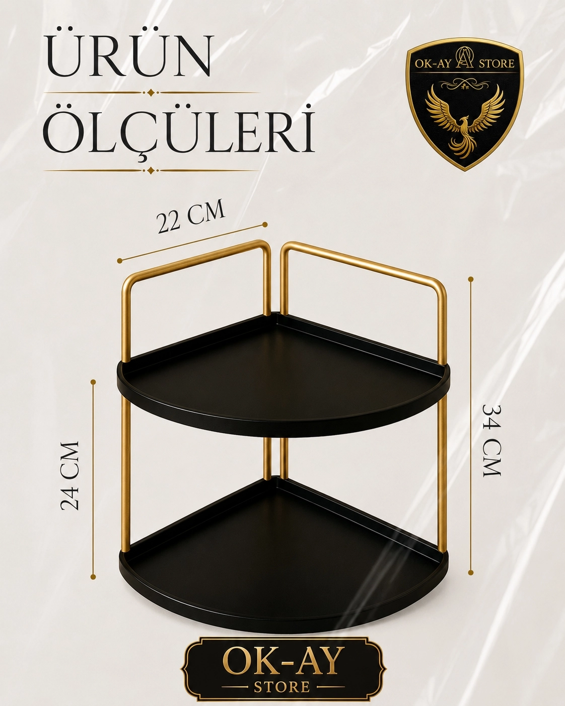 Mutfak Rafı Masaüstü Düzenleyici Organizer 2 Katlı Raf