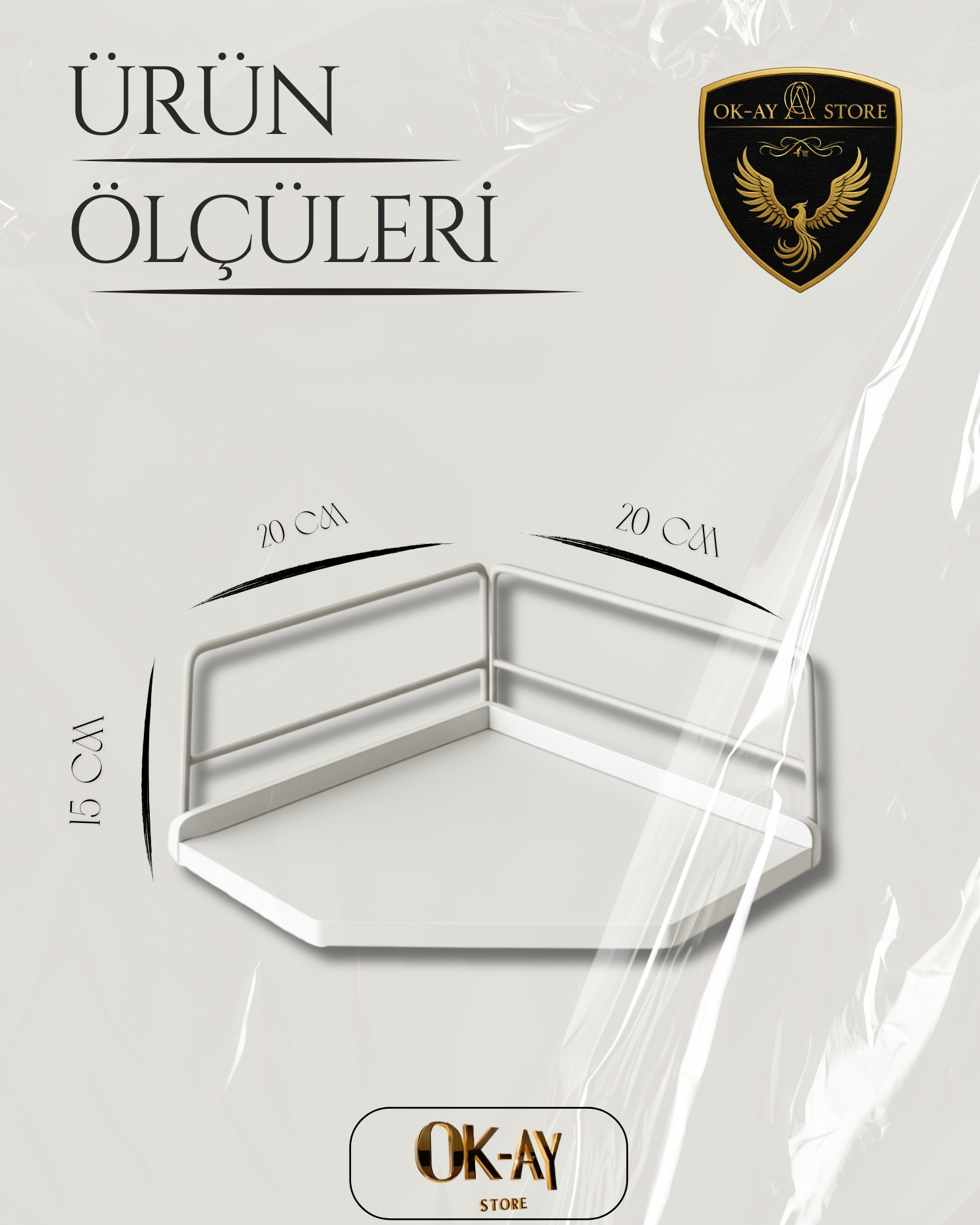 Dekoratif Ahşap Organizer | Paslanmaz Çelik Organizer – Mutfak, Banyo, Salon, Çalışma Masası
