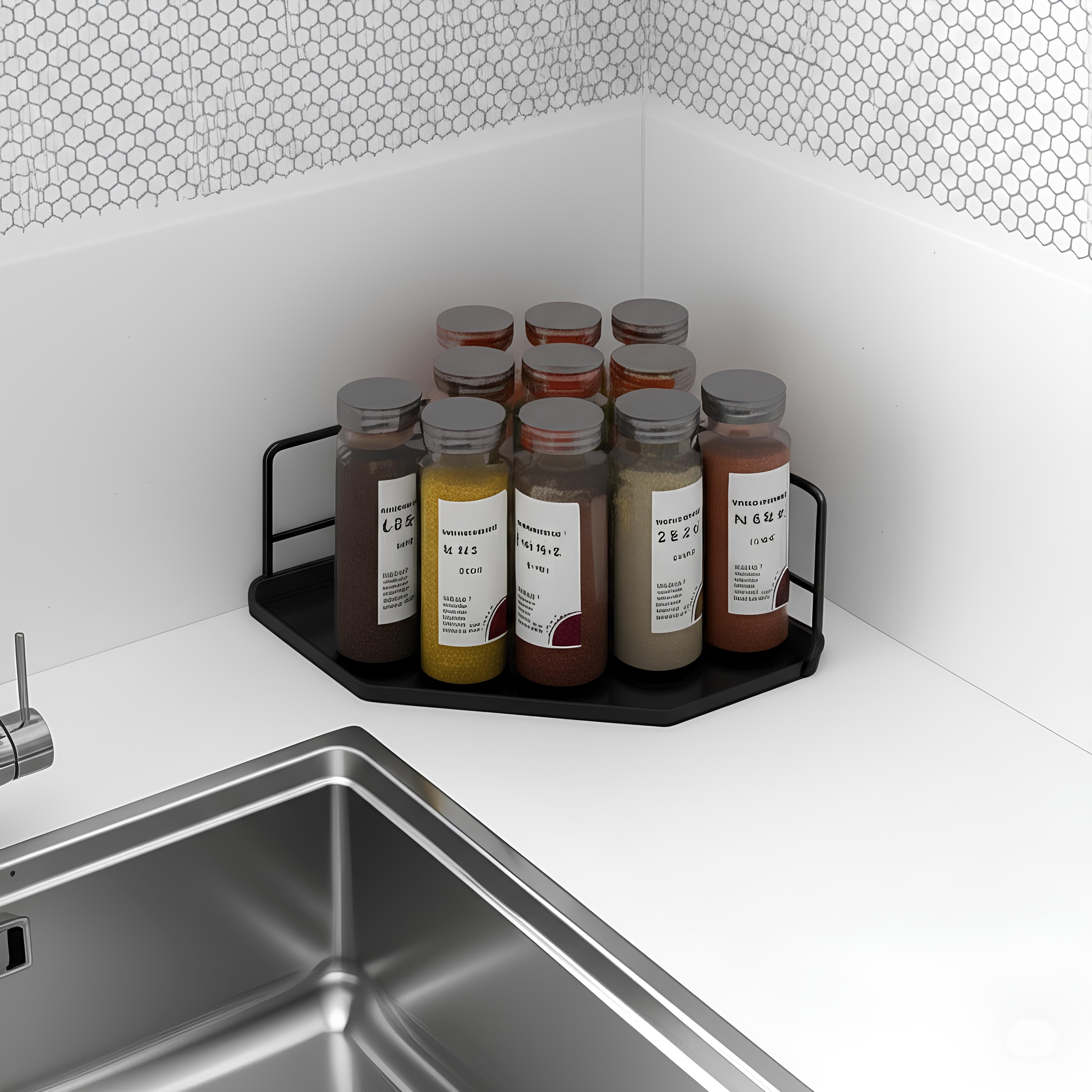 Dekoratif Ahşap Organizer | Paslanmaz Çelik Organizer – Mutfak, Banyo, Salon, Çalışma Masası