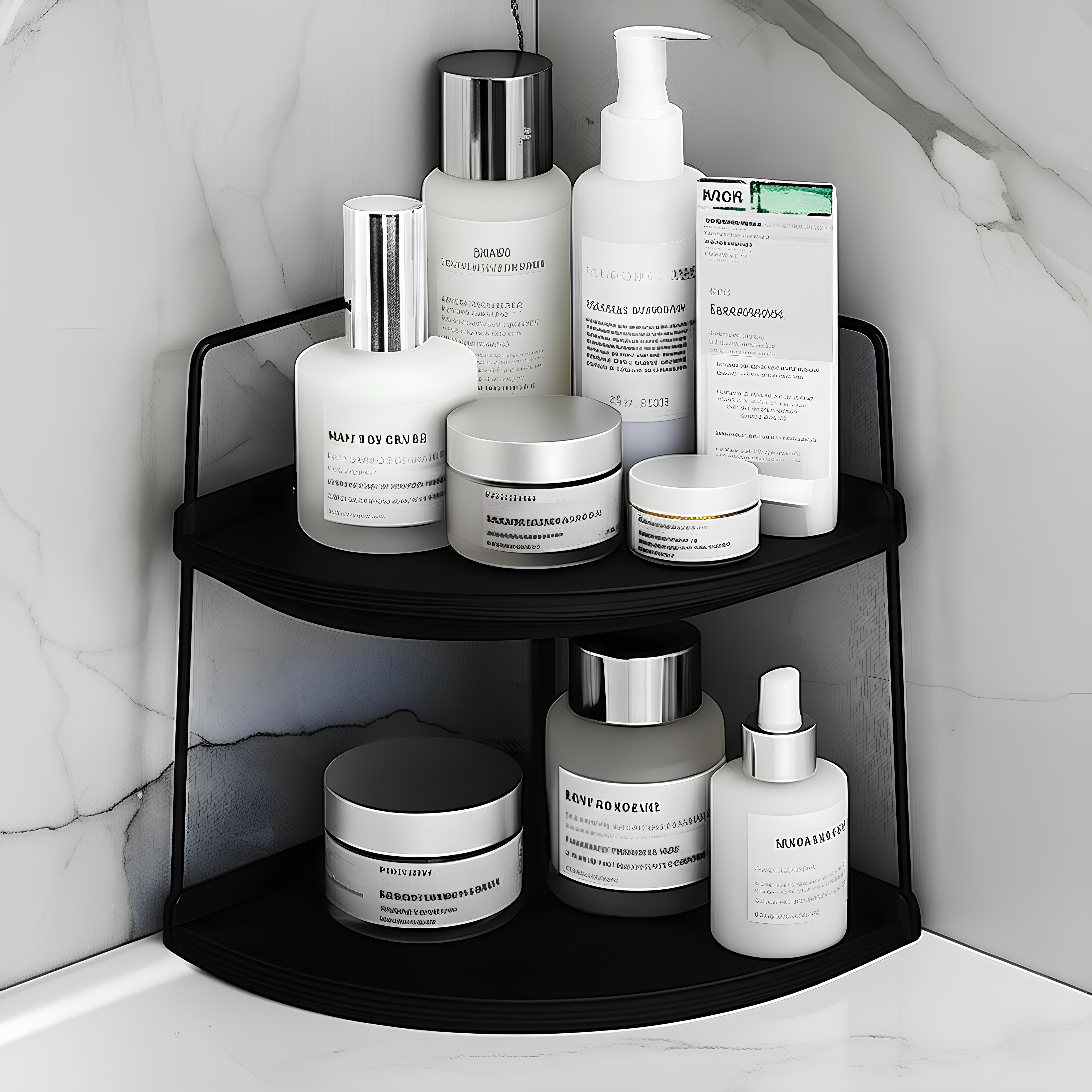 Takı Ve Makyaj Malzemesi İçin Çok Amaçlı Düzenleyici Banyo Masaüstü Kozmetik Organizeri Dekoratif 2 Katlı Raf