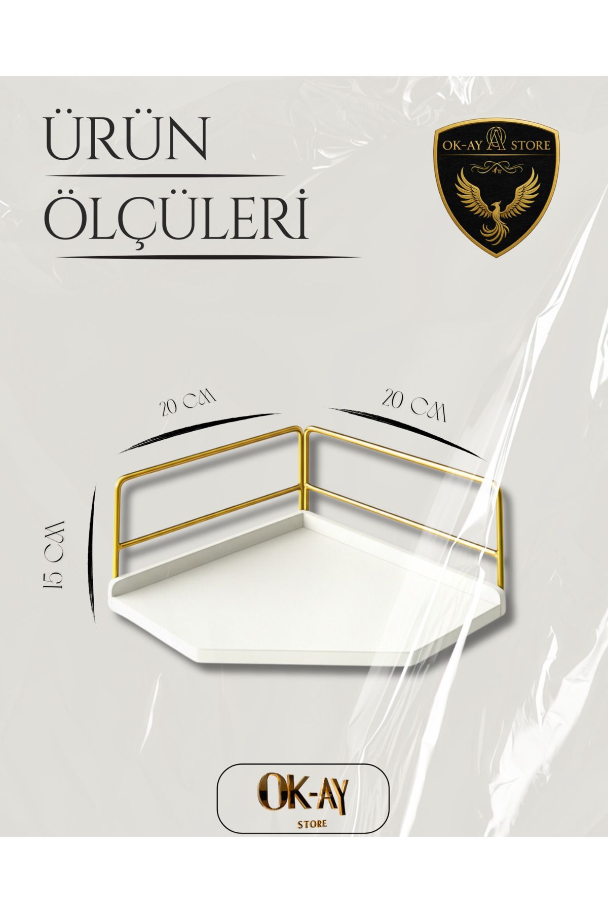 Dekoratif Ahşap Organizer | Paslanmaz Çelik Organizer – Mutfak, Banyo, Salon, Çalışma Masası