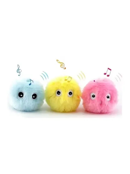3 Farklı Seste Peluş Kedi Topu Oyuncağı