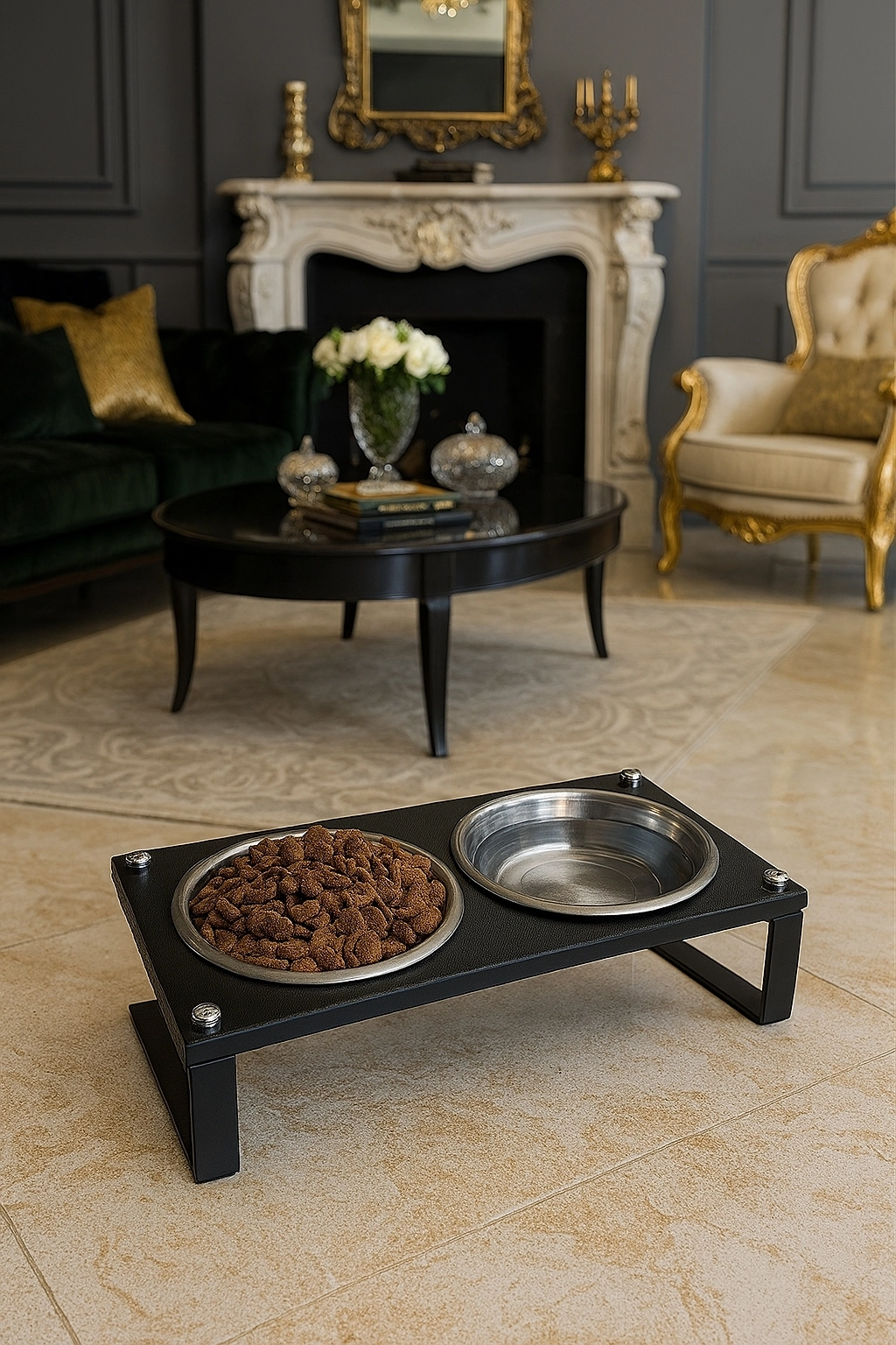 Kedi ve Köpekler İçin Mama ve Su Standı - Yüzde 10 Eğimli, Yüksek Kalite ve Sağlıklı Tasarım