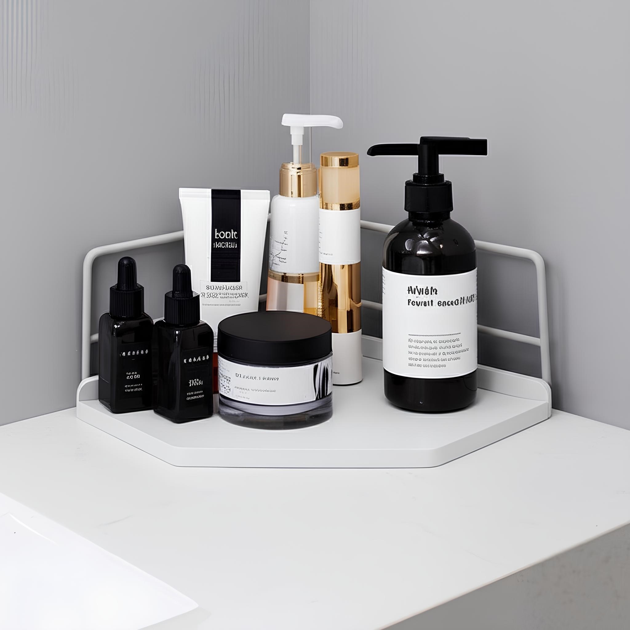 Dekoratif Ahşap Organizer | Paslanmaz Çelik Organizer – Mutfak, Banyo, Salon, Çalışma Masası