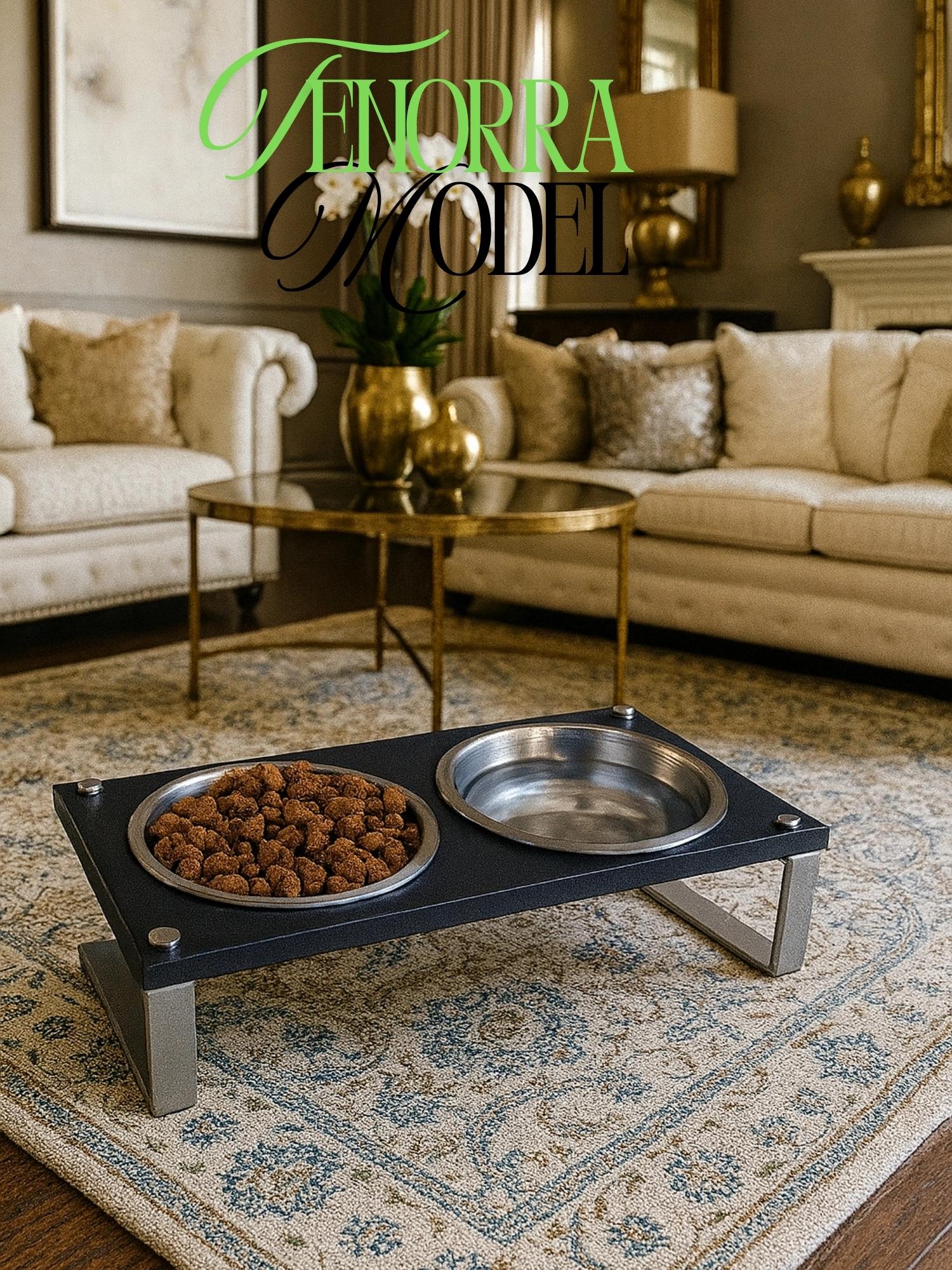 Kedi ve Köpekler İçin Mama ve Su Standı - Yüzde 10 Eğimli, Yüksek Kalite ve Sağlıklı Tasarım