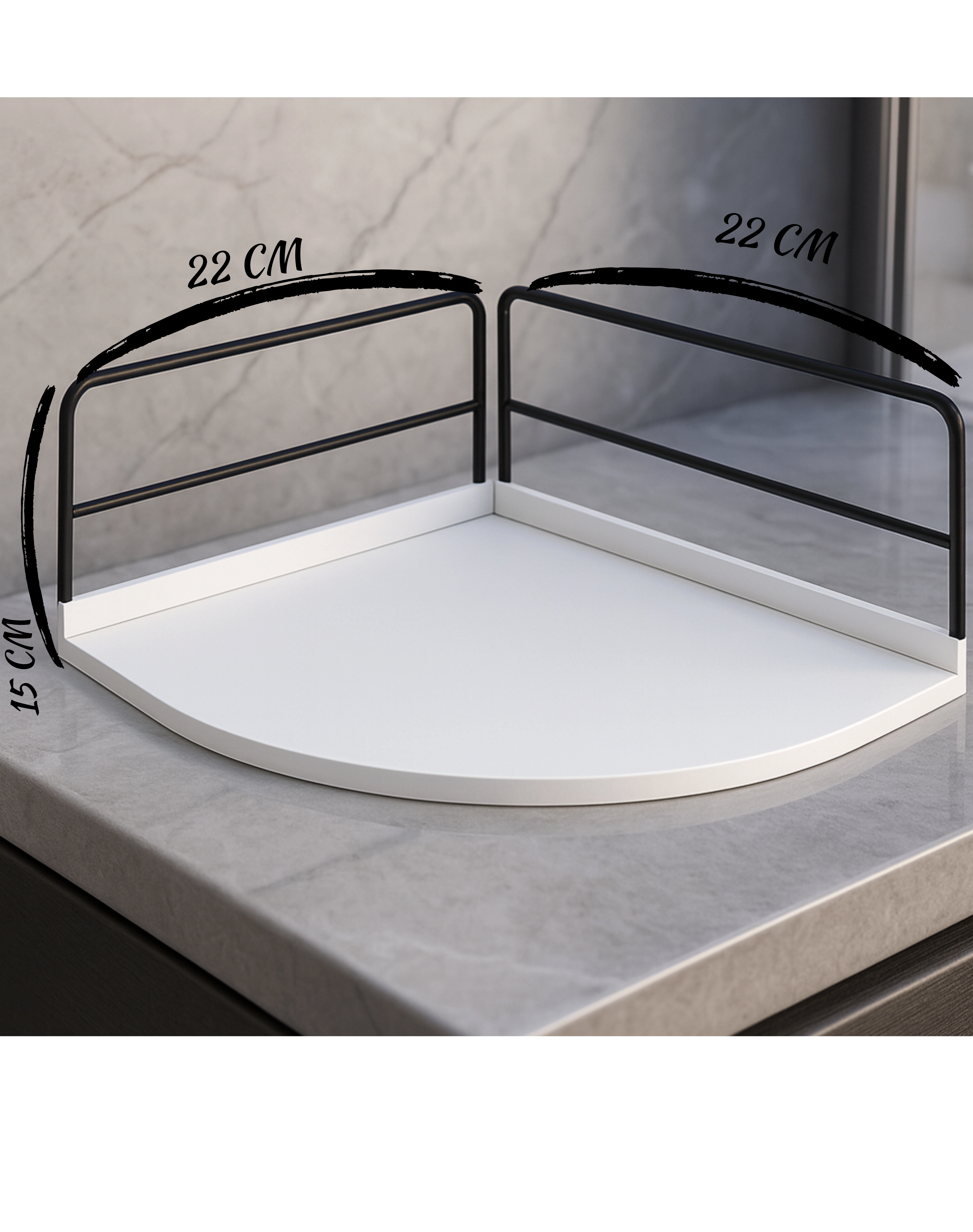 Dekoratif Ahşap Organizer | Paslanmaz Çelik Organizer – Mutfak, Banyo, Salon, Çalışma Masası