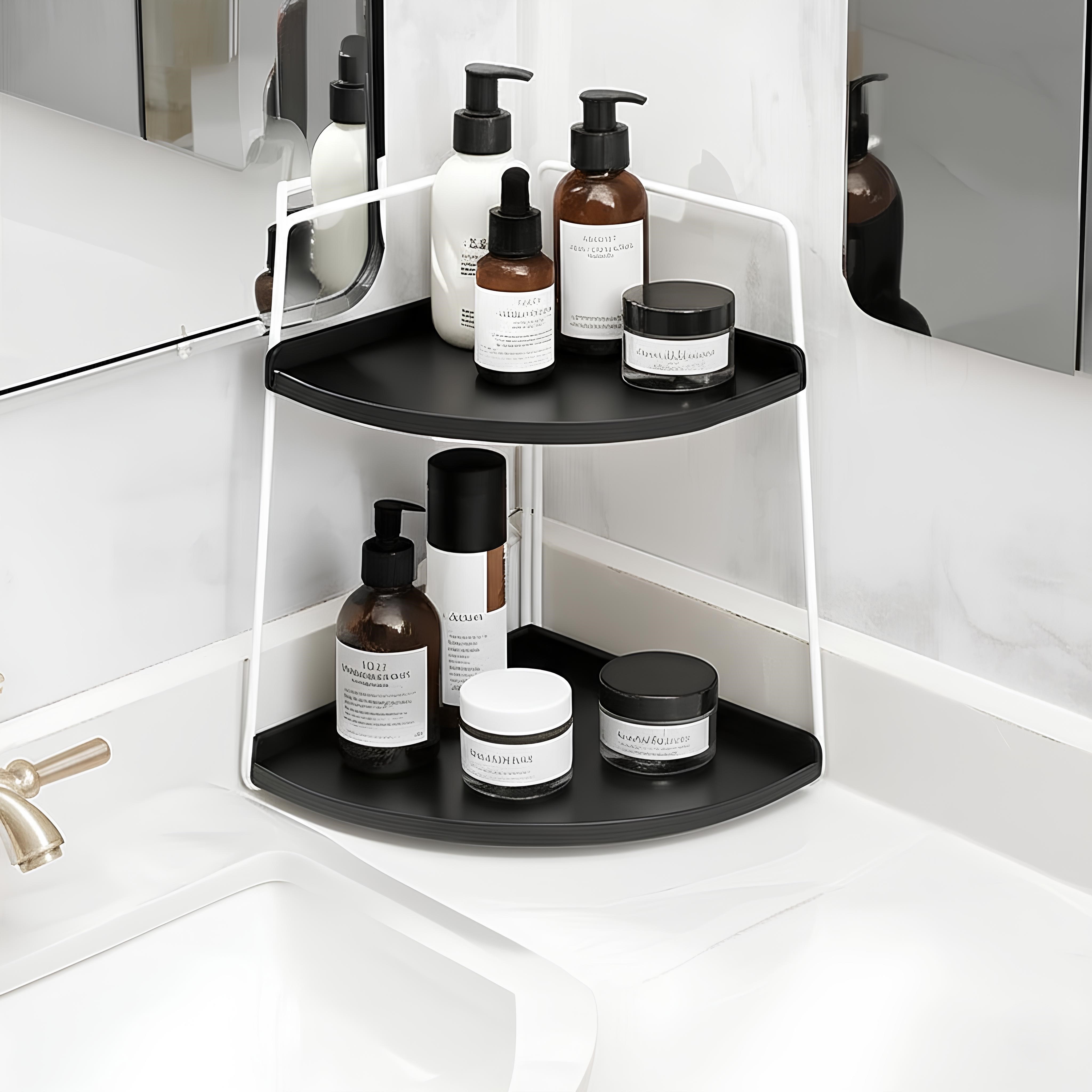 Takı Ve Makyaj Malzemesi İçin Çok Amaçlı Düzenleyici Banyo Masaüstü Kozmetik Organizeri Dekoratif 2 Katlı Raf