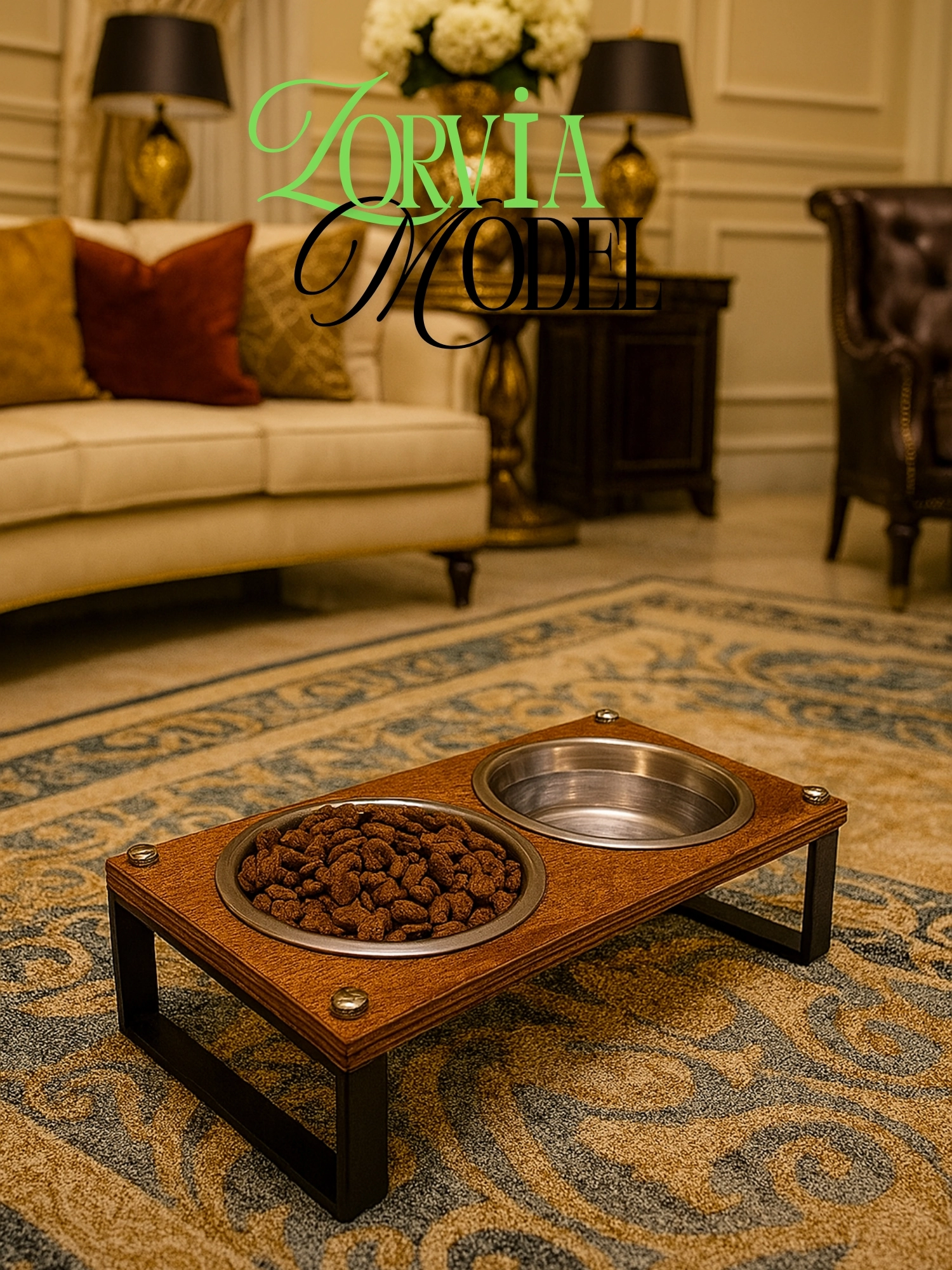 Kedi ve Köpekler İçin Mama ve Su Standı - Yüzde 10 Eğimli, Yüksek Kalite ve Sağlıklı Tasarım