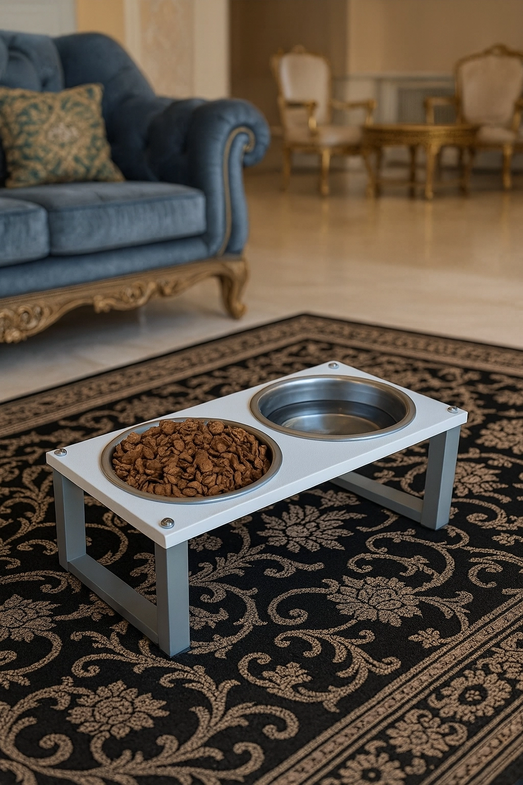 Evcil Hayvan Mama ve Su Standı Kedi Köpek Uyumlu Paslanmaz Çelik