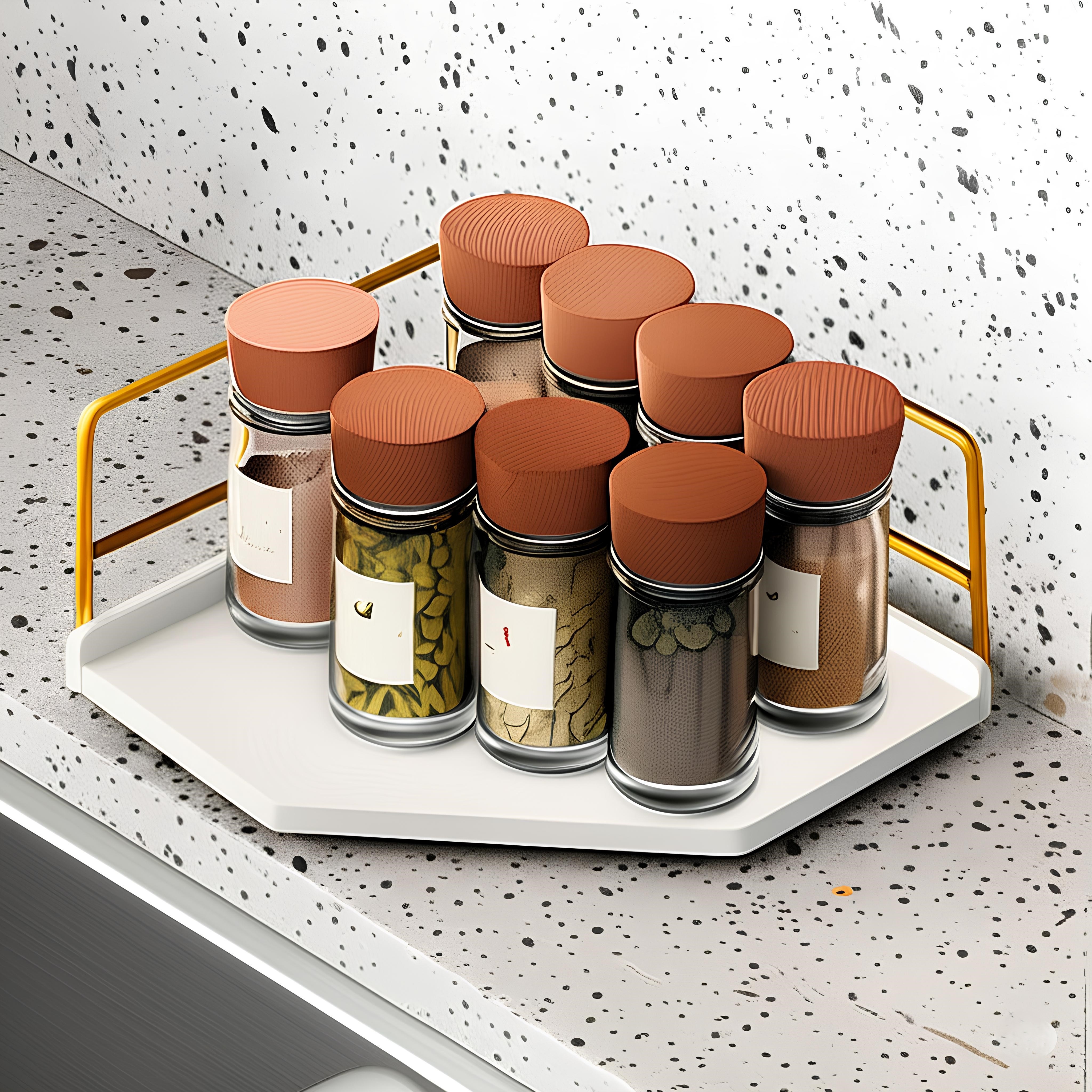 Dekoratif Ahşap Organizer | Paslanmaz Çelik Organizer – Mutfak, Banyo, Salon, Çalışma Masası