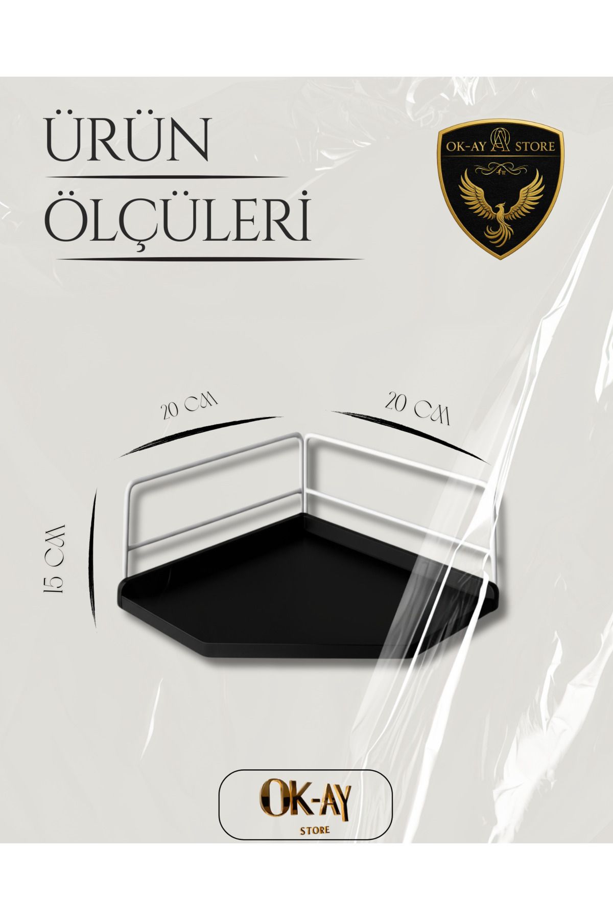 Dekoratif Ahşap Organizer | Paslanmaz Çelik Organizer – Mutfak, Banyo, Salon, Çalışma Masası