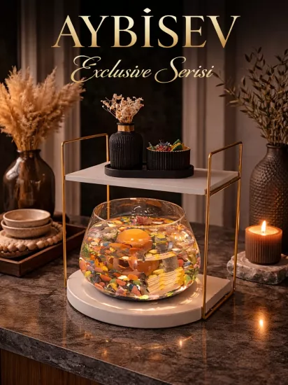 Akvaryum ve Dekor Amaçlı Cam Fanus Beta Balığı Mini Akvaryum