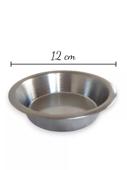 Paslanmaz Çelik Mama Ve Su Kasesi 2 Adet Evcil Hayvan Kaseleri Mama Kasesi (12 CM)