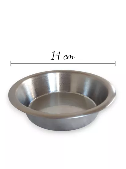 Paslanmaz Çelik Mama Ve Su Kasesi 2 Adet Evcil Hayvan Kaseleri Mama Kasesi (14 CM)