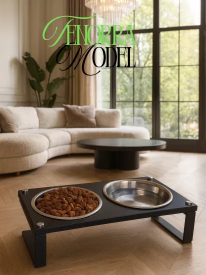 Kedi ve Köpekler İçin Mama ve Su Standı - Yüzde 10 Eğimli, Yüksek Kalite ve Sağlıklı Tasarım