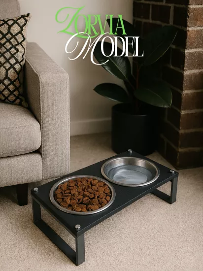 Kedi ve Köpekler İçin Mama ve Su Standı - Yüzde 10 Eğimli, Yüksek Kalite ve Sağlıklı Tasarım