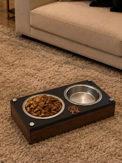 (LARGE) Şık ve Dayanıklı Ahşap Kedi Köpek Mama Standı – Kedi ve Köpekler İçin Çelik KaseliŞık ve Dayanıklı Ahşap Kedi Köpek Mama Standı – Kedi ve Köpekler İçin Çelik Kaseli