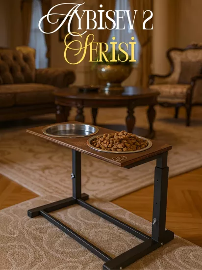 Büyük ve Orta Boy Köpekler İçin Ayarlanabilir 3 Yükseklikli Paslanmaz Çelik Mama ve Su Kabı Standı