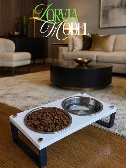 Kedi ve Köpekler İçin Mama ve Su Standı - Yüzde 10 Eğimli, Yüksek Kalite ve Sağlıklı Tasarım