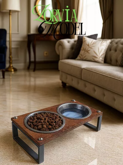 Kedi ve Köpekler İçin Mama ve Su Standı - Yüzde 10 Eğimli, Yüksek Kalite ve Sağlıklı Tasarım