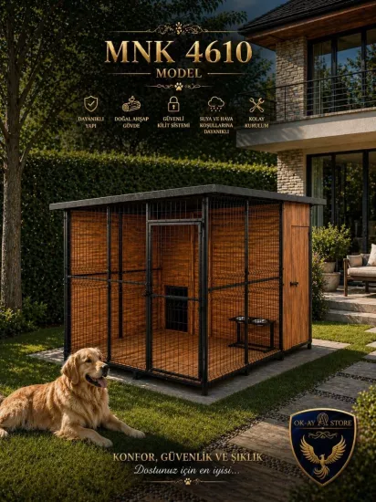 XL Köpek Kulübesi Dış Mekana Uyumlu Geniş Hacimli Dört Mevsim Kullanıma Uygun Bahçe ve Açık Alanlar için Köpek Evi