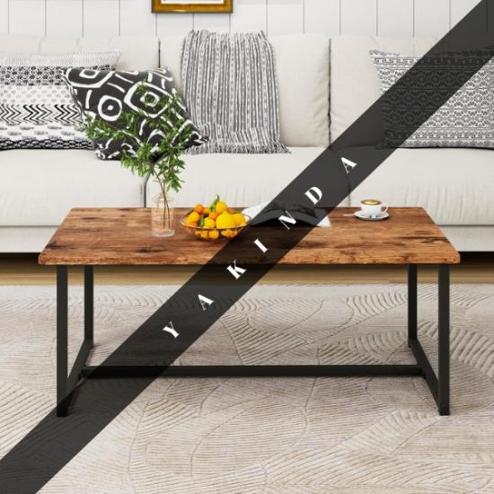 Kahve Sehpası Dikdörtgen Orta Sehpa Oturma Odası Açık Alan Yan Sehpası