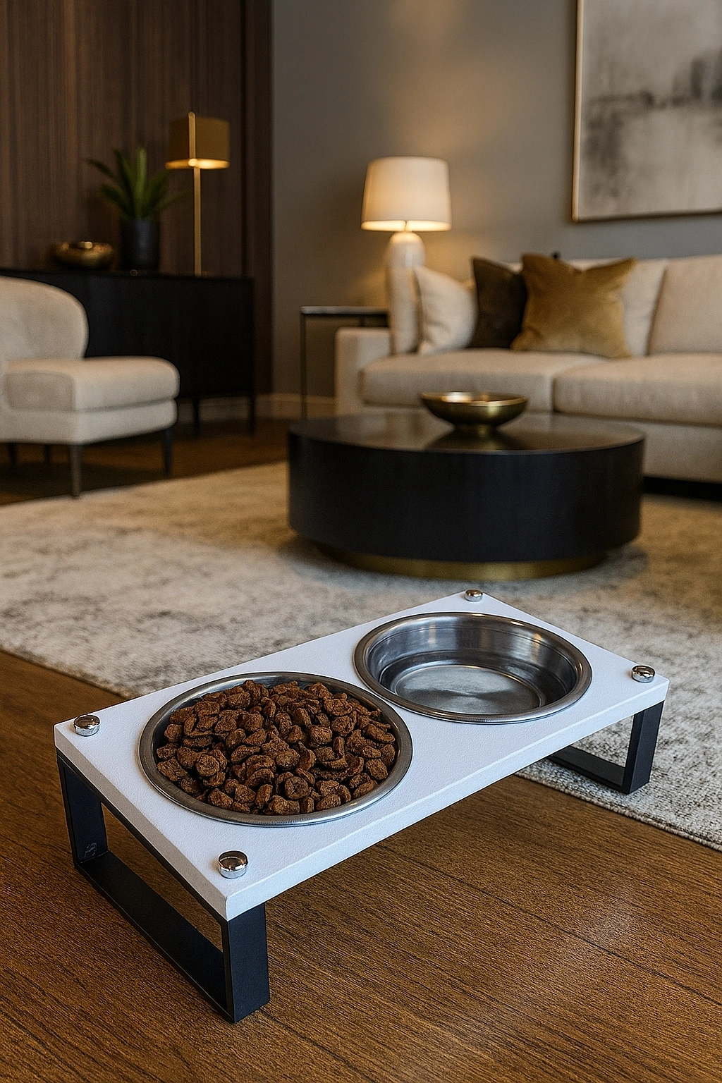 Kedi ve Köpekler İçin Mama ve Su Standı - Yüzde 10 Eğimli, Yüksek Kalite ve Sağlıklı Tasarım