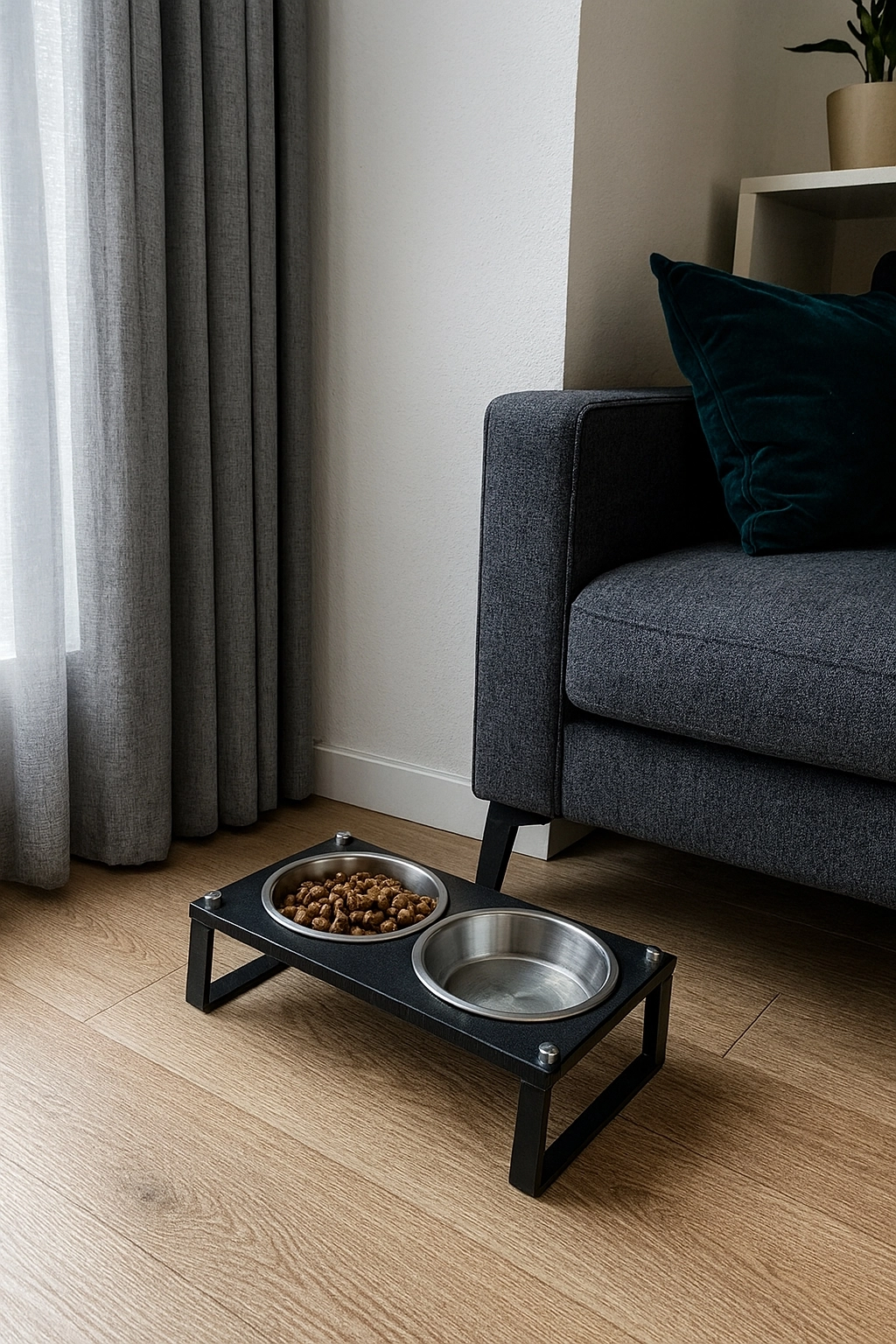 Kedi ve Köpekler İçin Mama ve Su Standı - Yüzde 10 Eğimli, Yüksek Kalite ve Sağlıklı Tasarım