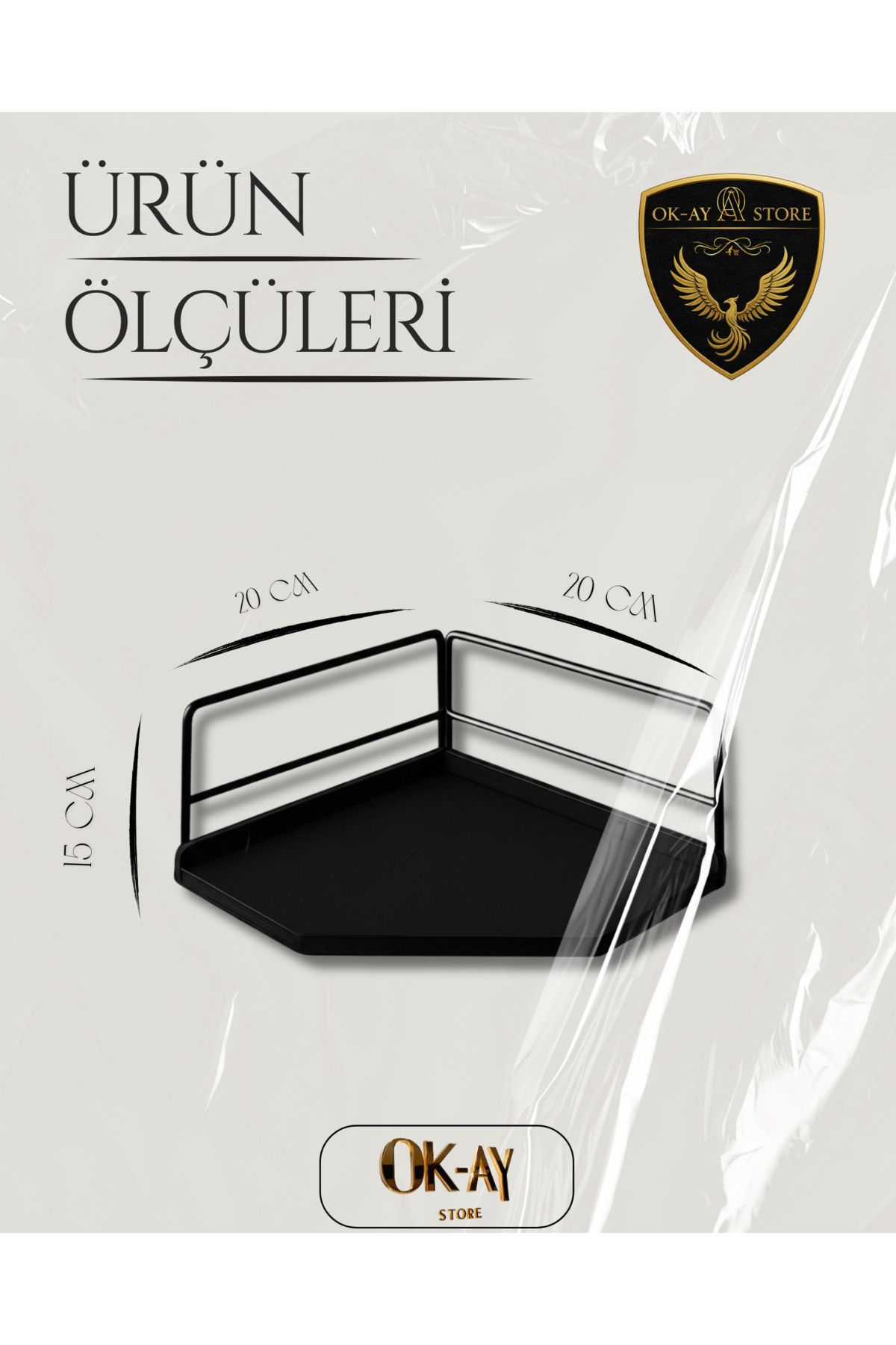 Dekoratif Ahşap Organizer | Paslanmaz Çelik Organizer – Mutfak, Banyo, Salon, Çalışma Masası