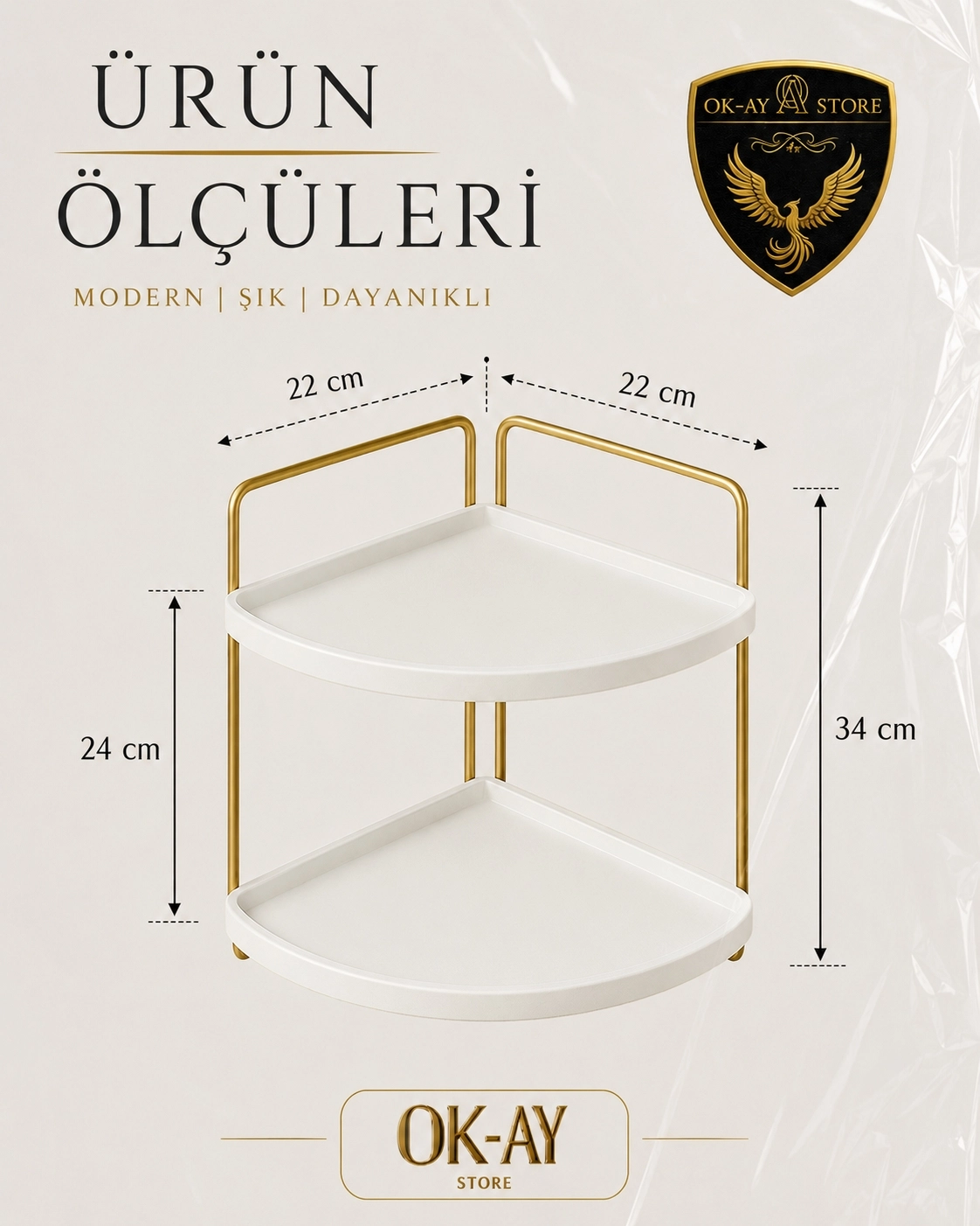 Mutfak Rafı Masaüstü Düzenleyici Organizer 2 Katlı Raf