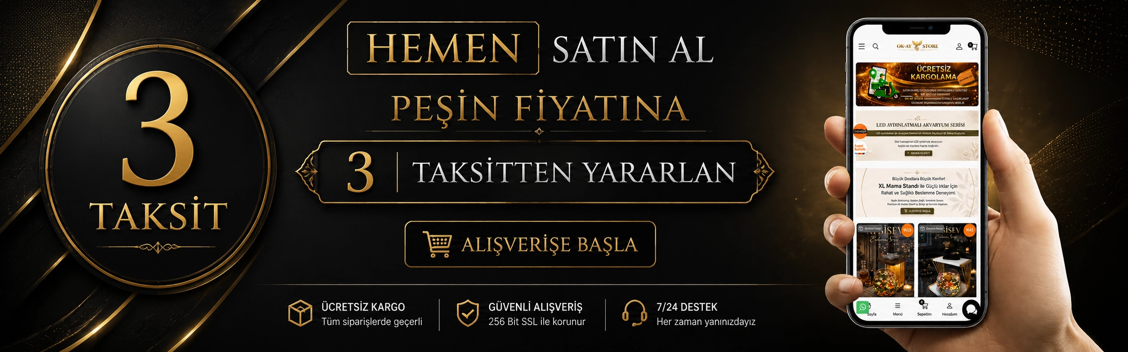 Peşin Fiyatına 3 Taksit ile Alışveriş Keyfi